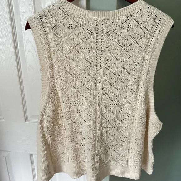 SEASALT Cornwall (UK) Doe Path Knitted Vest / Tank in Chalk - NWT - US 20/UK 24 - Picture 2 of 5
